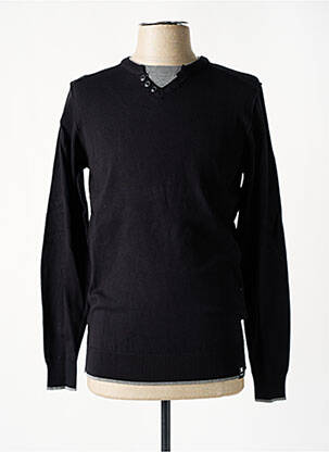 Pull stretch manches longues noir KENVELO homme