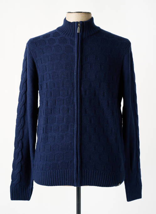 Gilet manches longues bleu KENVELO pour homme