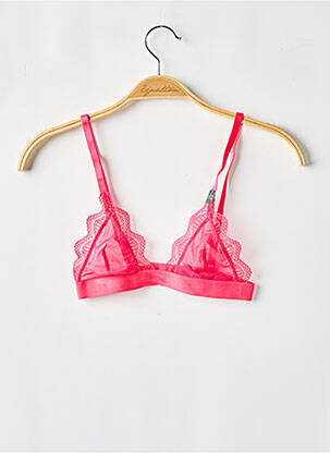 Soutien-gorge sans armature haut triangles rose UNDIZ femme