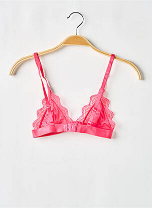 Soutien-gorge sans armature haut triangles rose UNDIZ femme