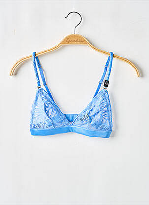Soutien-gorge sans armature haut triangles bleu UNDIZ femme