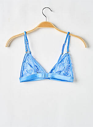 Soutien-gorge sans armature haut triangles bleu UNDIZ femme