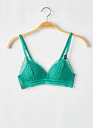Soutien-gorge sans armature haut triangles vert UNDIZ femme