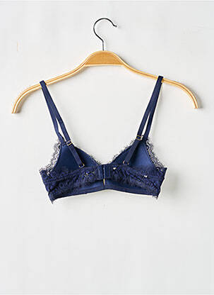 Soutien-gorge sans armature haut triangles bleu UNDIZ femme