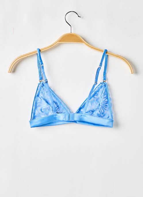 Soutien-gorge sans armature haut triangles bleu UNDIZ femme