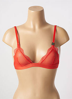 Soutien-gorge sans armature haut triangles orange UNDIZ femme