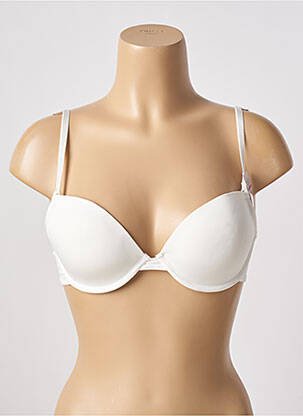 Soutien-gorge effet matière satinée haut soutien-gorge push-up beige STEFFY femme