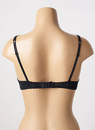 Soutien-gorge effet matière satinée haut soutien-gorge push-up noir STEFFY femme