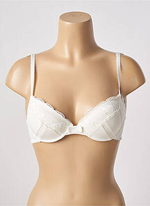 Soutien-gorge effet matière satinée haut soutien-gorge push-up beige STEFFY femme