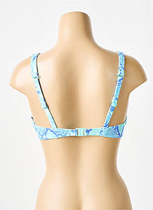 Haut de maillot de bain bretelles élastiquées bleu FREYA femme