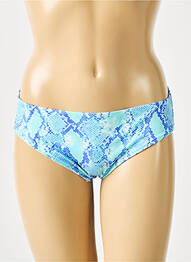 Bas de maillot de bain effet matière satinée culotte bleu FREYA femme
