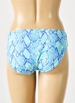 Bas de maillot de bain effet matière satinée culotte bleu FREYA femme
