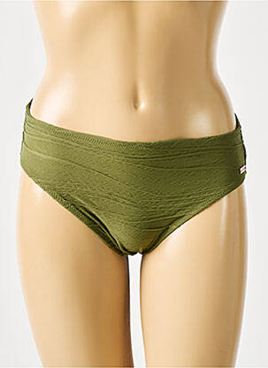 Bas de maillot de bain effet matière satinée culotte vert FANTASIE femme