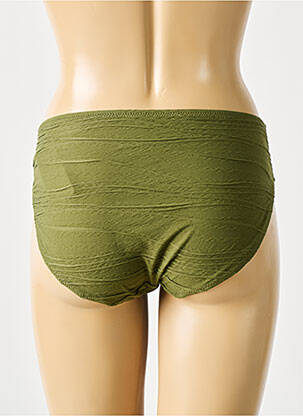 Bas de maillot de bain effet matière satinée culotte vert FANTASIE femme