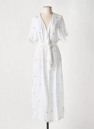 Robe de plage coupe cintrée blanc LINGADORE femme