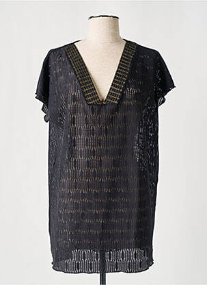 Robe de plage manches courtes noir NURIA FERRER femme