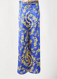 Pantalon large taille haute taille haute bleu LINGADORE femme