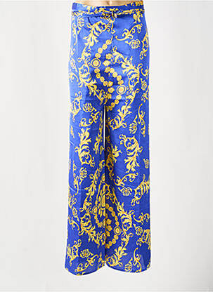 Pantalon large taille haute taille haute bleu LINGADORE femme