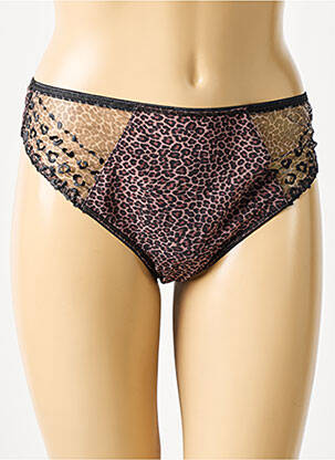 Culotte légère et transparente marron ELOMI femme
