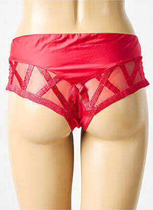 Shorty tissage satiné rouge LOUISA BRACQ femme