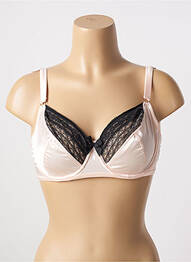 Soutien-gorge effet matière satinée rose LOU femme