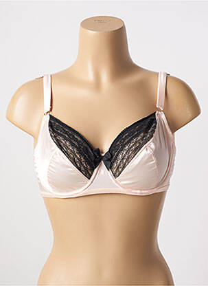Soutien-gorge effet matière satinée rose LOU femme