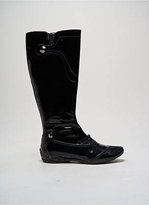 Bottes matière lisse talon plat jusqu'à 3cm noir MAM'ZELLE femme