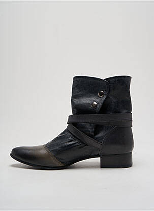 Bottines/boots matière lisse talon plat jusqu'à 3cm noir DKODE femme