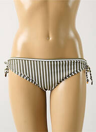 Bas de maillot de bain imprimé rayures bikini vert LINGADORE femme