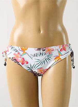 Bas de maillot de bain imprimé tie and dye bikini blanc LINGADORE femme