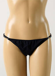 Bas de maillot de bain effet matière satinée bikini noir PAIN DE SUCRE femme