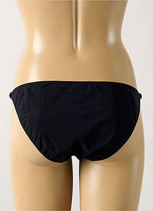 Bas de maillot de bain effet matière satinée bikini noir PAIN DE SUCRE femme