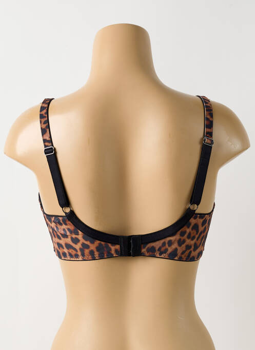 Soutien-gorge effet matière satinée haut soutien-gorge emboitant marron FREYA femme
