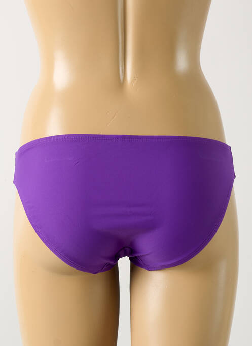 Bas de maillot de bain effet matière satinée culotte violet LINGADORE femme