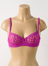 Soutien-gorge effet matière satinée haut soutien-gorge balconnet rose SIMONE X SIMONE PÉRÈLE femme