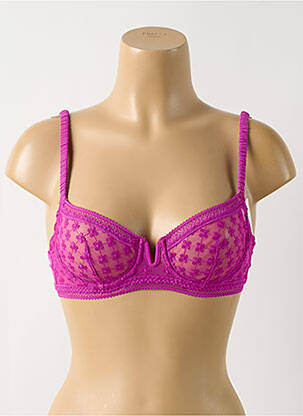 Soutien-gorge effet matière satinée haut soutien-gorge balconnet rose SIMONE X SIMONE PÉRÈLE femme