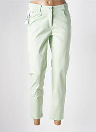 Pantalon 7/8 stretch taille normale vert FRANCE RIVOIRE femme