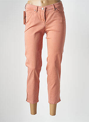Pantalon 7/8 stretch taille basse rose TONI femme