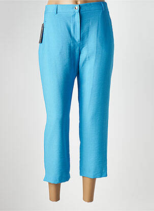 Pantacourt taille haute taille haute bleu CHRISTINE LAURE femme