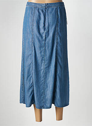 Jupe longue fermeture zippée au dos bleu BARBARA LEBEK femme