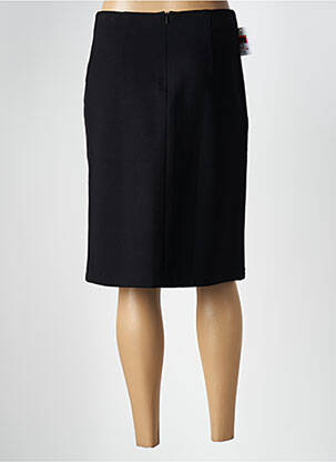 Jupe mi-longue taille à pinces noir CHRISTINE LAURE femme