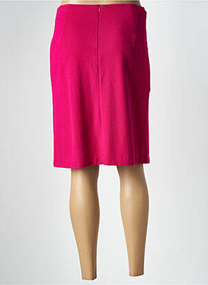 Jupe mi-longue stretch rose MALOKA femme