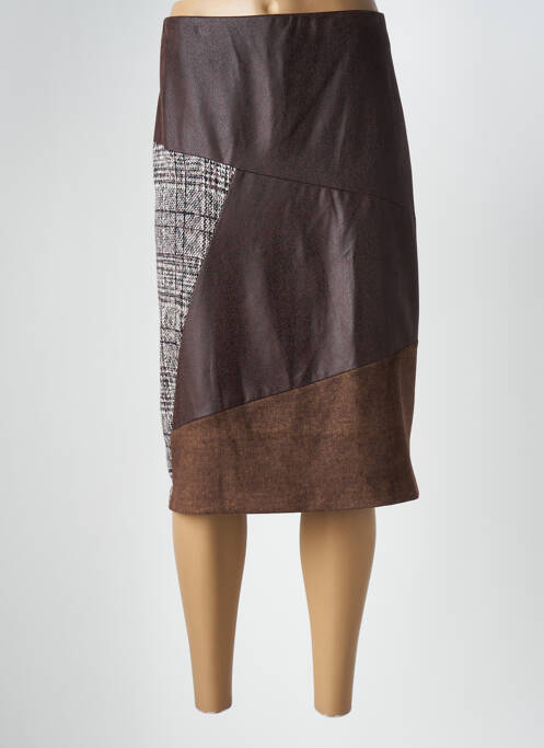 Jupe mi-longue marron MERI & ESCA pour femme