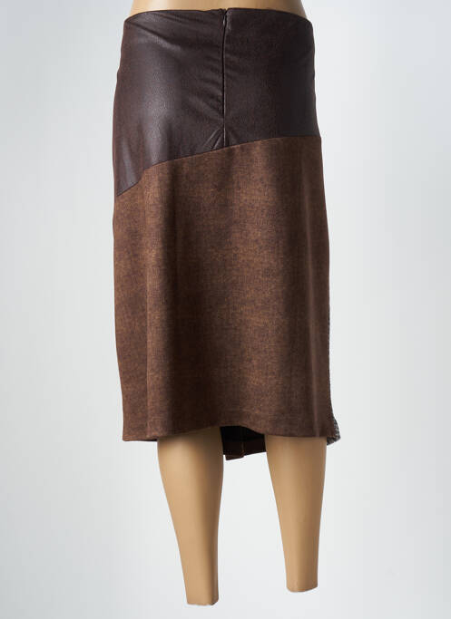 Jupe mi-longue marron MERI & ESCA pour femme