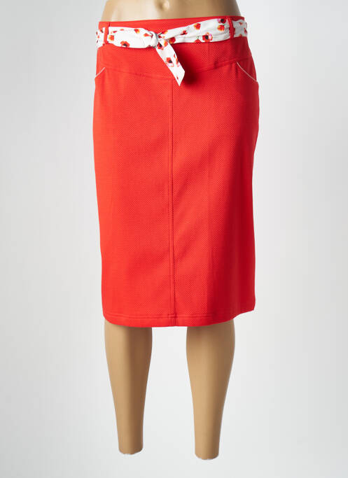 Jupe mi-longue rouge GREGORY PAT pour femme