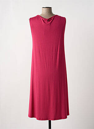 Robe mi-longue sans manche sans manche rose MALOKA femme