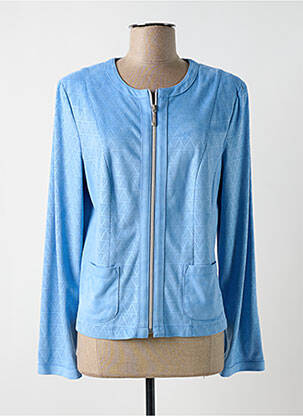 Veste casual epaulette bleu BARBARA LEBEK femme