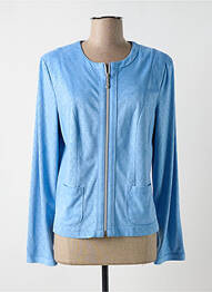 Veste casual col rond bleu BARBARA LEBEK femme
