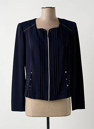 Veste casual epaulette bleu CHRISTINE LAURE femme