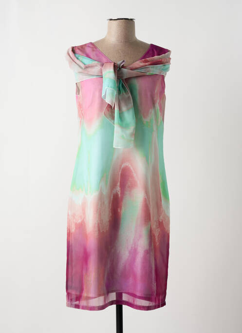 Robe mi-longue tissage crêpe sans manche violet MERI & ESCA femme